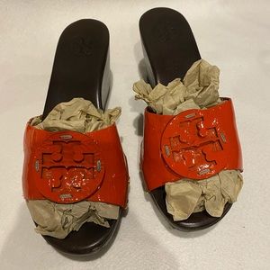 Tory Burch Red Mules